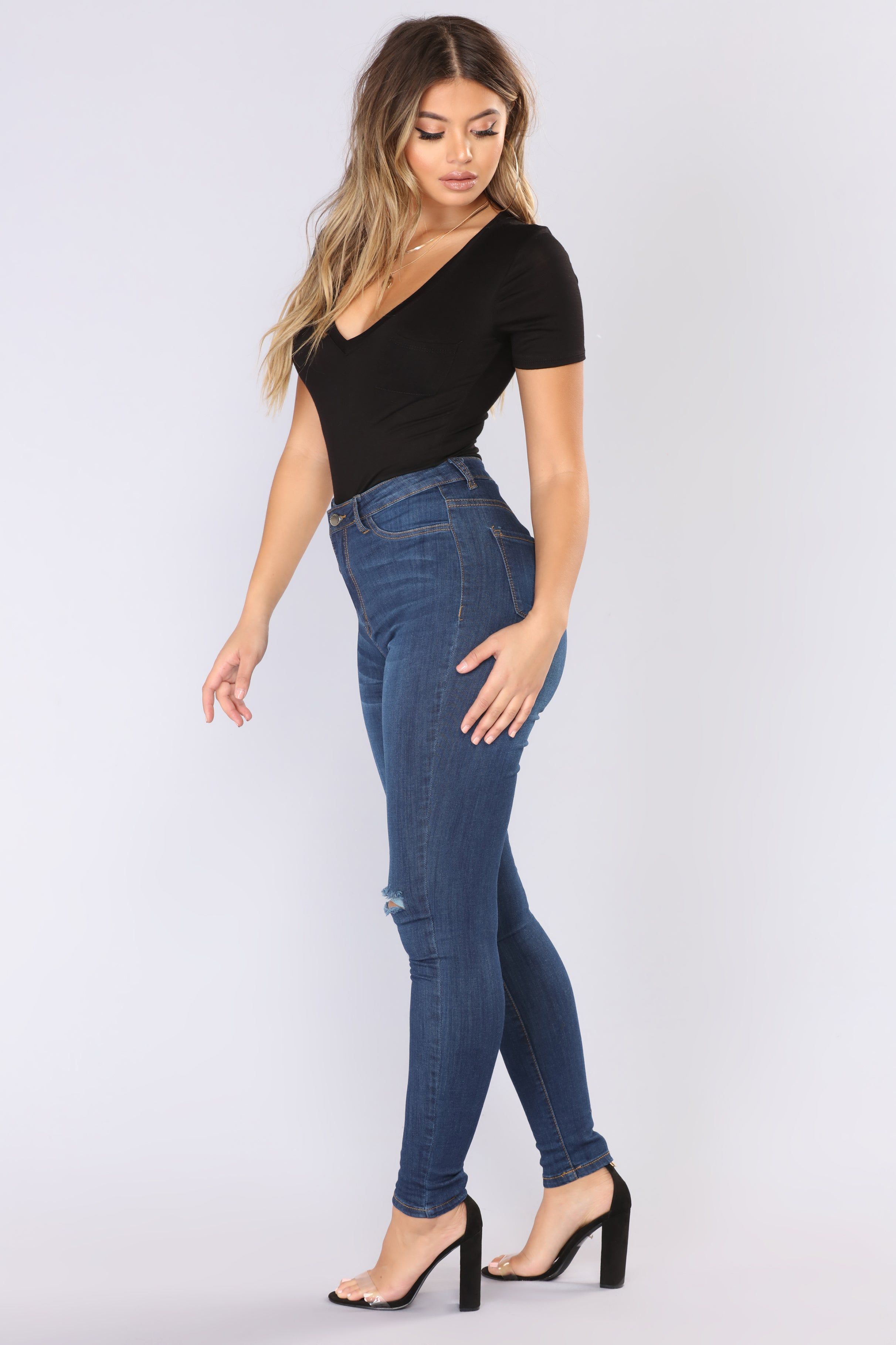 Tell Me Baby V Neck Bodysuit - Black sold by Fashion Nova product image thumbnail 5