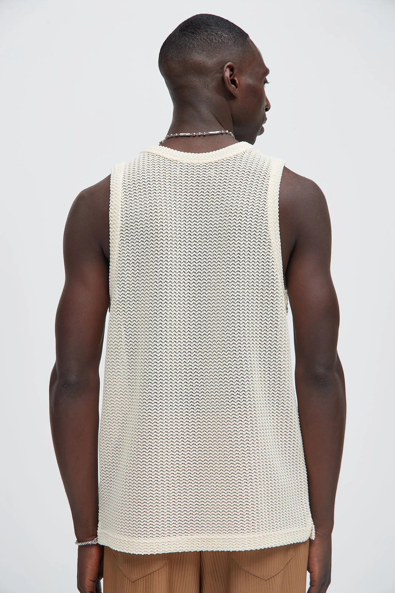 Open Knit Sweater Tank - Cream sold by Fashion Nova product image thumbnail 4