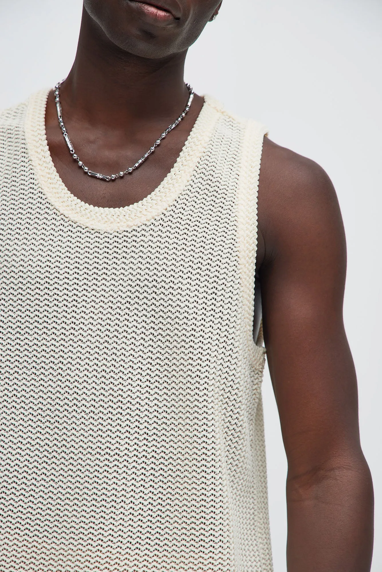 Open Knit Sweater Tank - Cream sold by Fashion Nova product image thumbnail 3