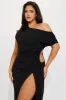 Keep Walking Maxi Dress - Black sold by Fashion Nova