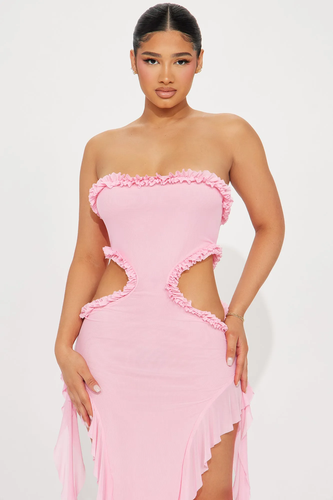 Speaking Of You Mesh Maxi Dress - Pink sold by Fashion Nova product image thumbnail 2