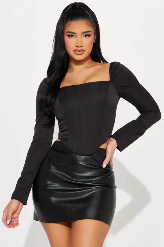 Florence Corset Top - Black sold by Fashion Nova
