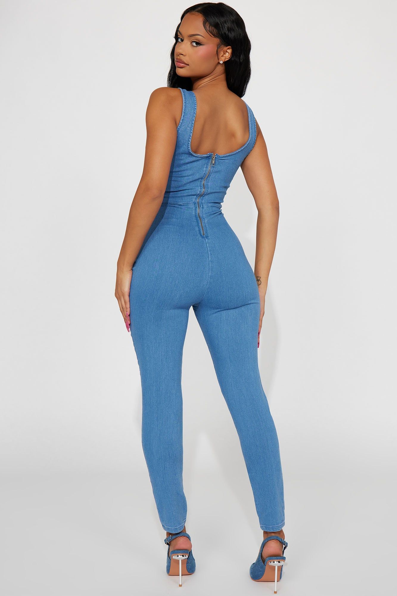 Get Inspired Denim Jumpsuit - Medium sold by Fashion Nova product image thumbnail 3