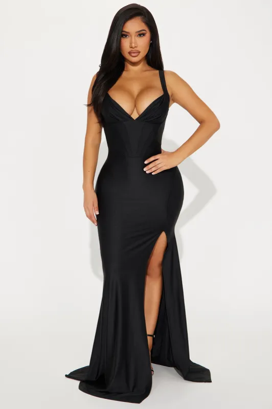 Gracing Presence Gown - Black sold by Fashion Nova