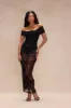 Widow Mesh Maxi Dress - Black sold by Fashion Nova