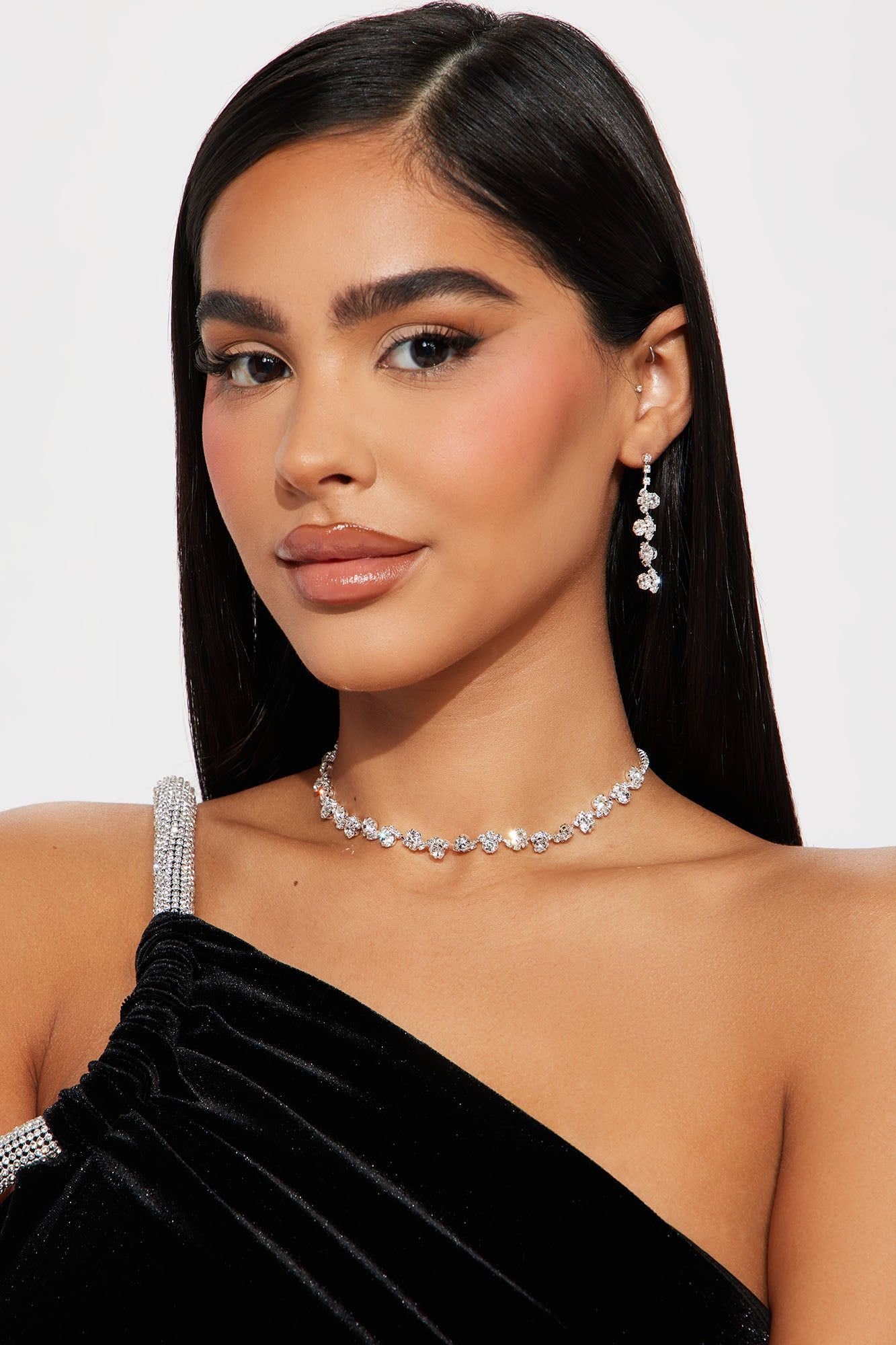 Way Too Pretty Necklace And Earring Set - Silver sold by Fashion Nova product image thumbnail 2