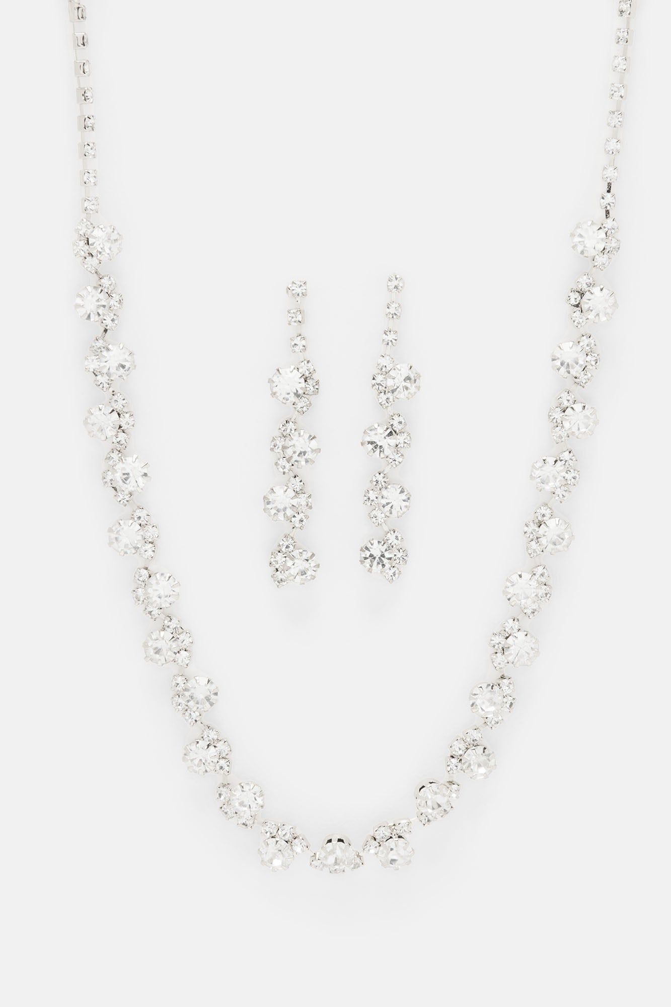 Way Too Pretty Necklace And Earring Set - Silver sold by Fashion Nova product image thumbnail 3