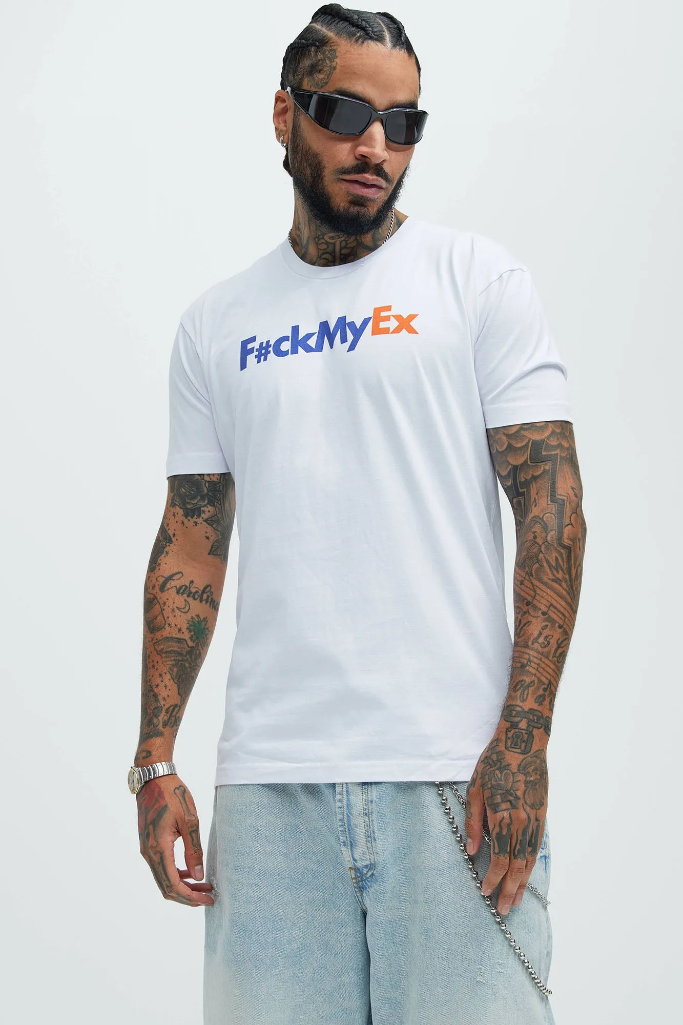 F#ckMyEx Short Sleeve Tee - White sold by Fashion Nova