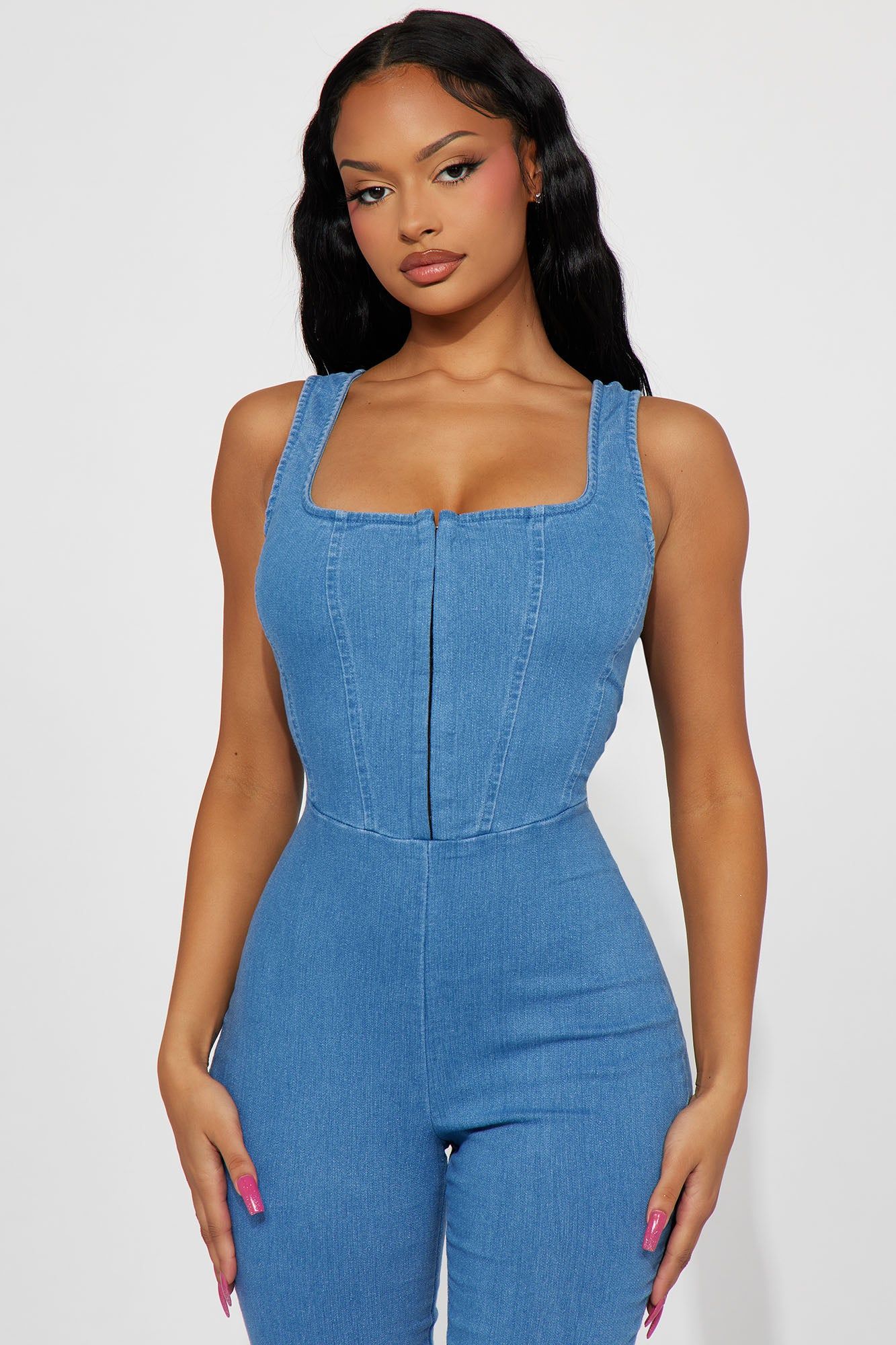 Get Inspired Denim Jumpsuit - Medium sold by Fashion Nova product image thumbnail 2
