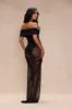 Widow Mesh Maxi Dress - Black sold by Fashion Nova