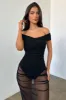Widow Mesh Maxi Dress - Black sold by Fashion Nova