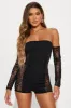 Thank You For Nothing Romper - Black sold by Fashion Nova