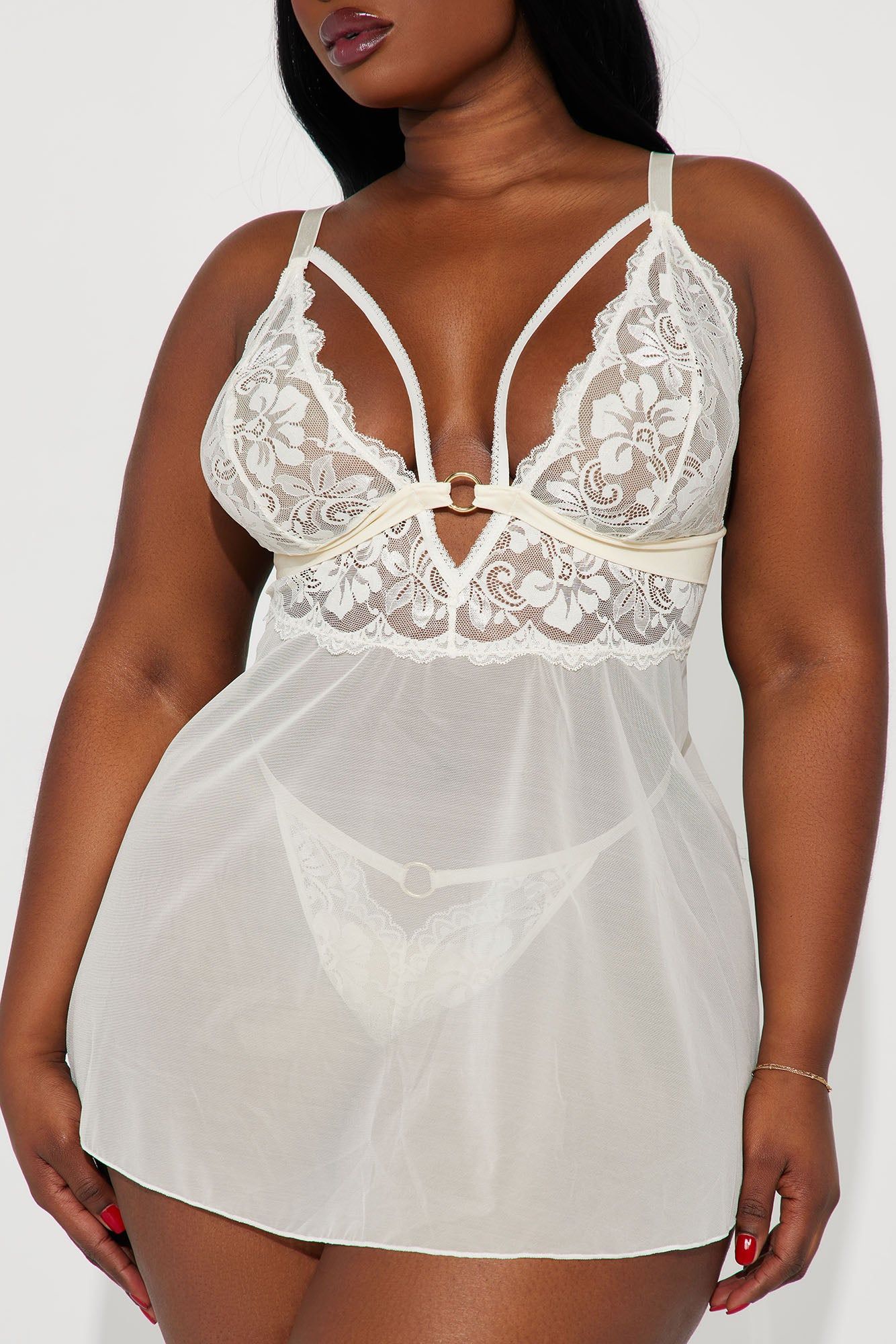 Fall In Love Lace Babydoll - Ivory sold by Fashion Nova product image thumbnail 5