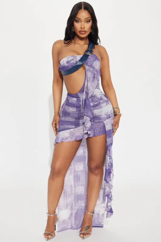 Focus On Me Mesh Mini Dress - Purple sold by Fashion Nova