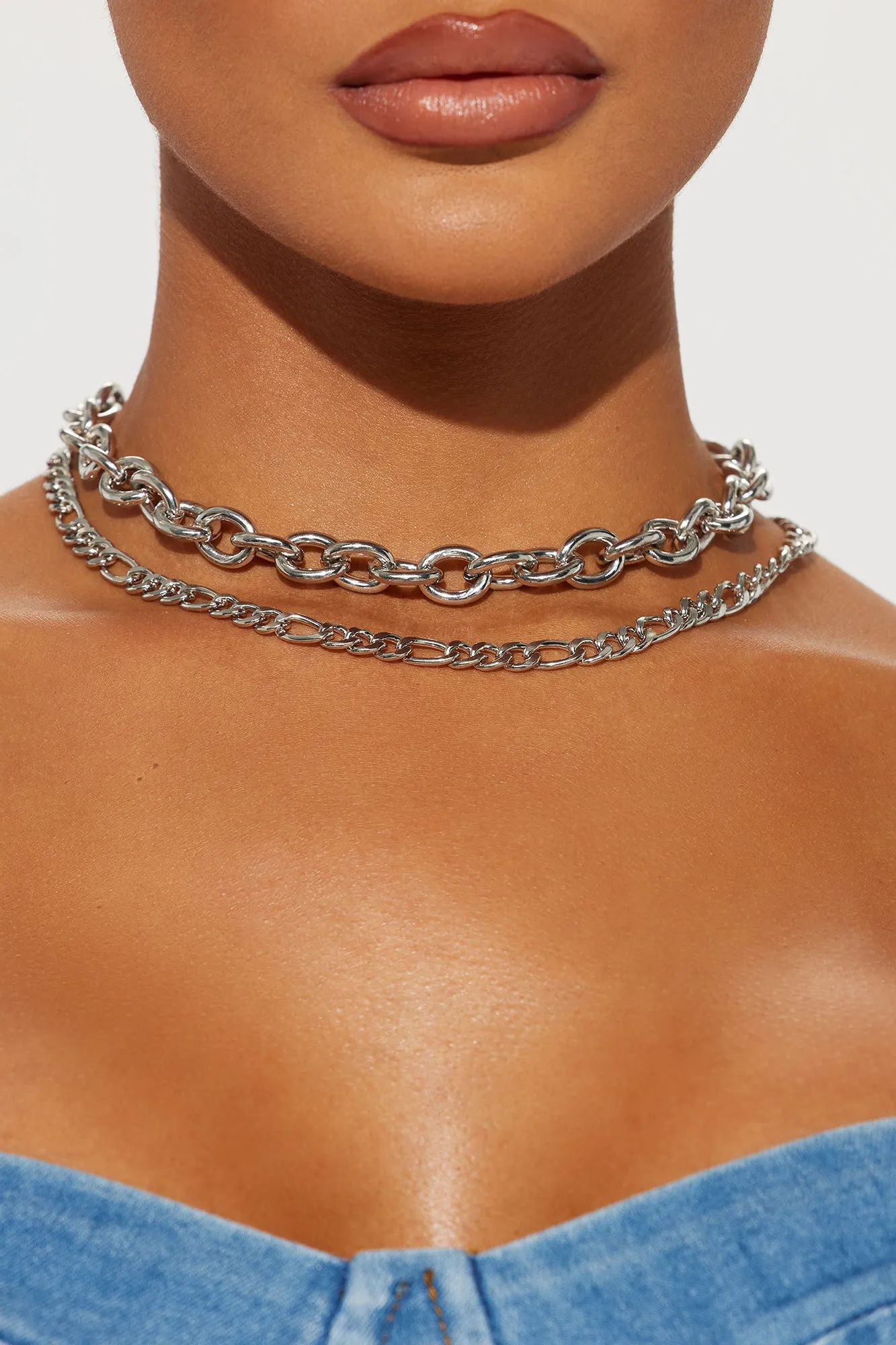 It Is What It Is Layered Necklace - Silver sold by Fashion Nova