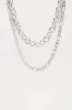 It Is What It Is Layered Necklace - Silver sold by Fashion Nova