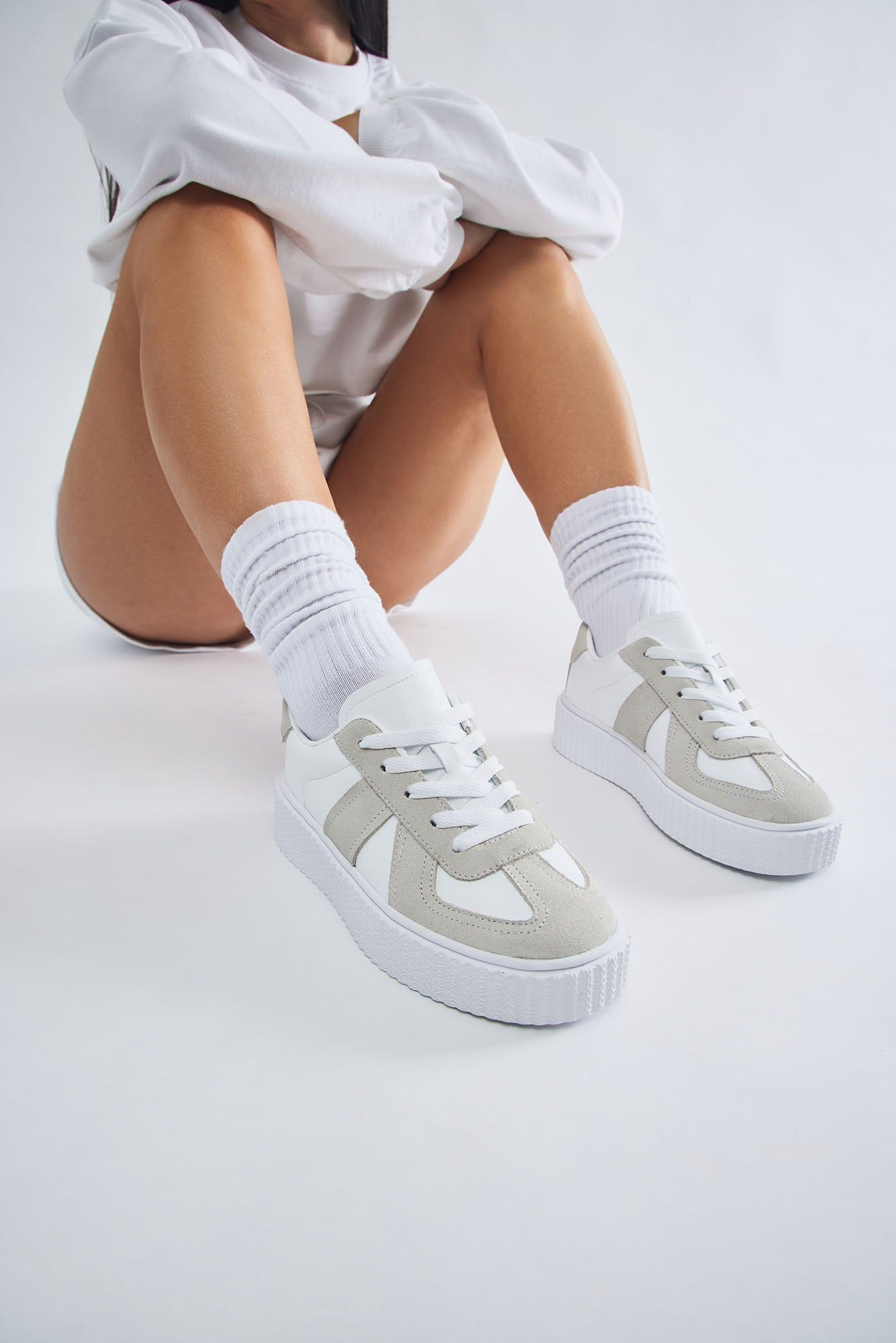 Two Way Street Sneakers - Grey/combo sold by Fashion Nova product image thumbnail 3