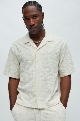 Ojai Textured Shirt - Cream sold by Fashion Nova