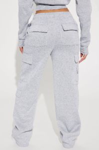 Anais Wide Leg Lounge Pant - Heather Grey sold by Fashion Nova