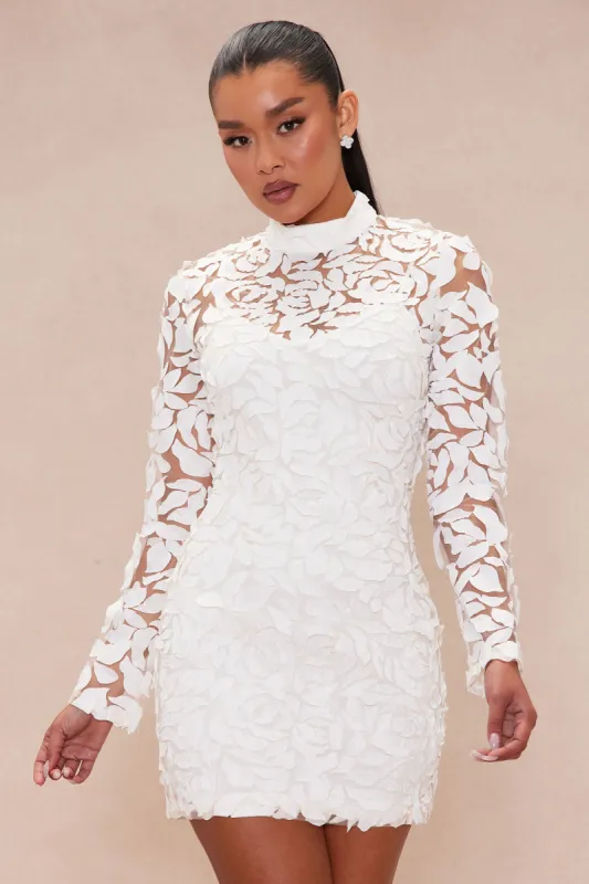 Karter Textured Mini Dress - Cream sold by Fashion Nova