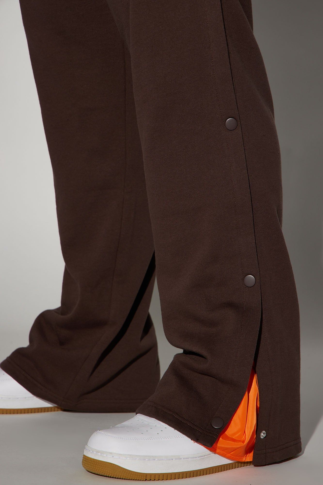 Tyson Snap Straight Sweatpant - Dark Brown sold by Fashion Nova product image thumbnail 8