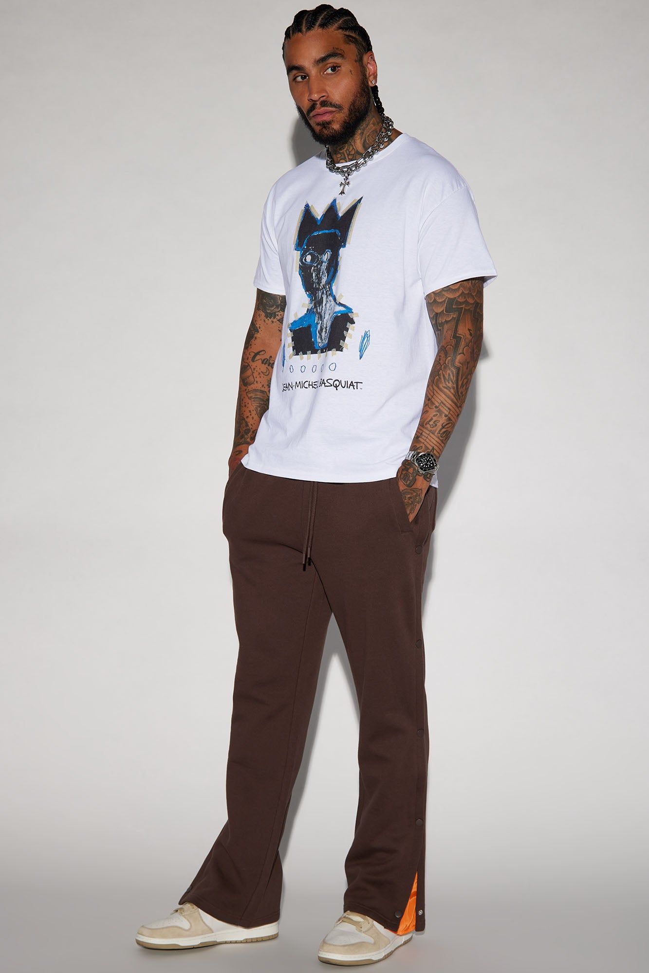 Tyson Snap Straight Sweatpant - Dark Brown sold by Fashion Nova product image thumbnail 3