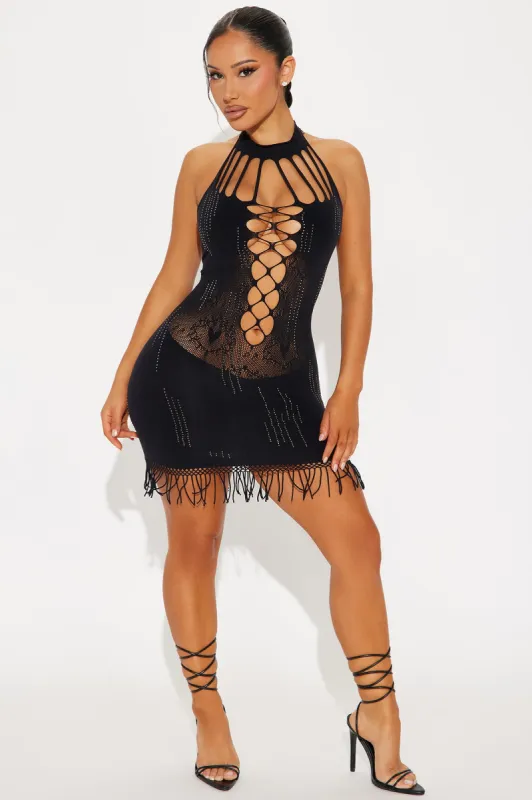 Nola Micro Mini Dress - Black sold by Fashion Nova