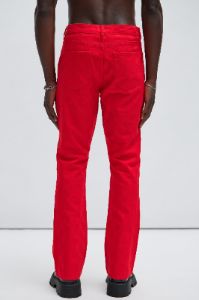 Deprime Stacked Slim Flare Pants - Red sold by Fashion Nova