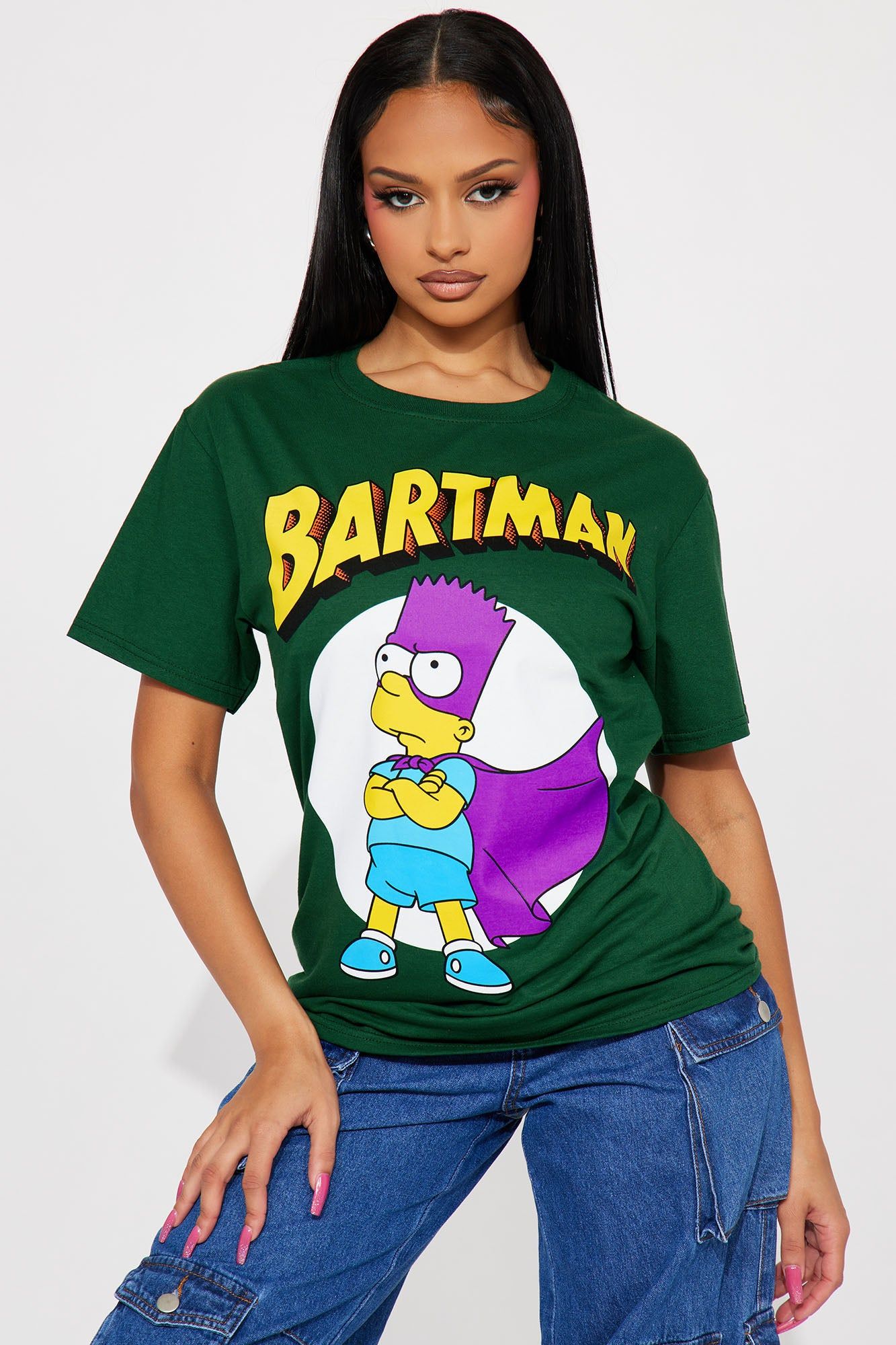 Bartman The Simpsons Graphic Tee - Green sold by Fashion Nova