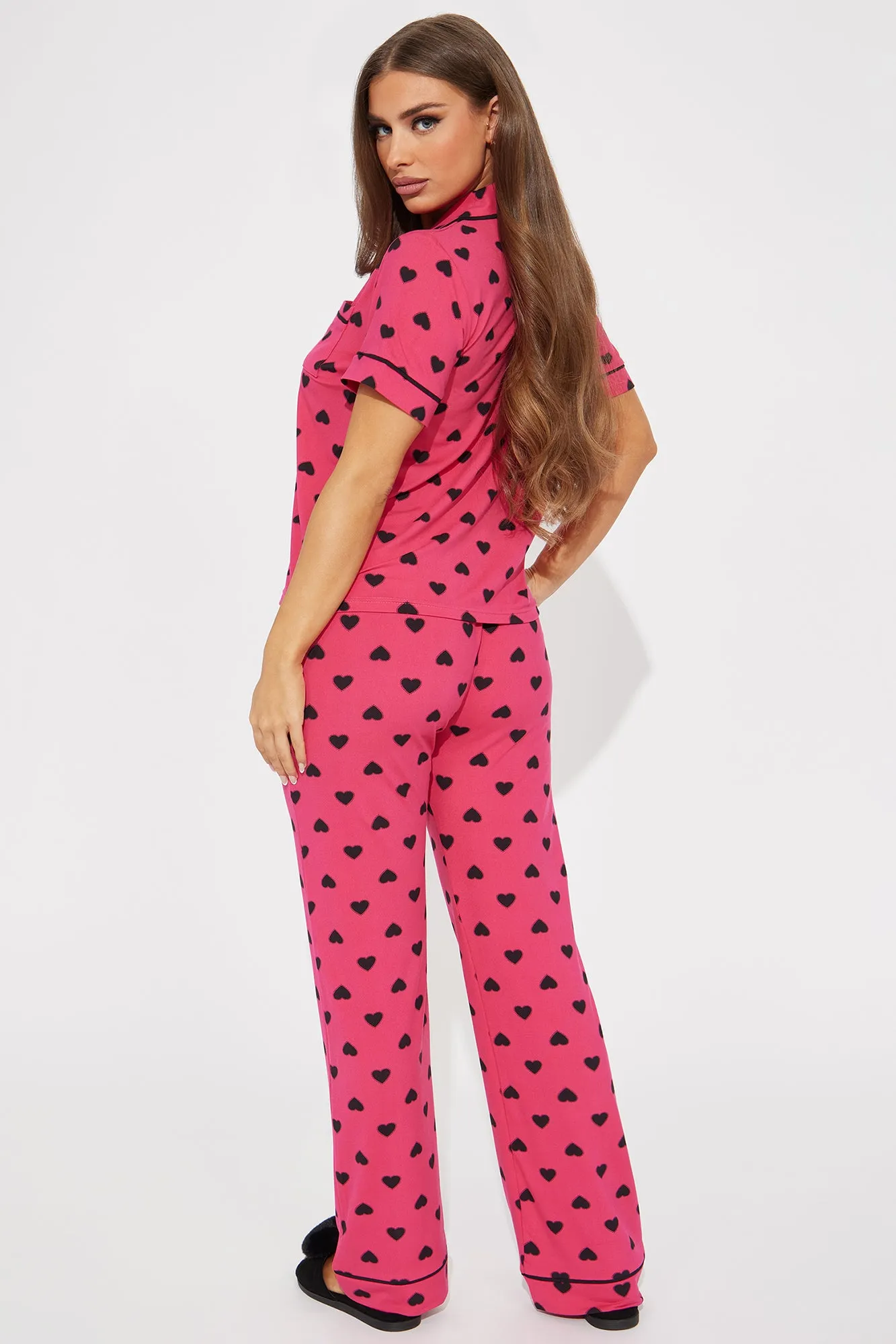 Pajama Party Crew PJ Pant Set - Hot Pink sold by Fashion Nova product image thumbnail 3