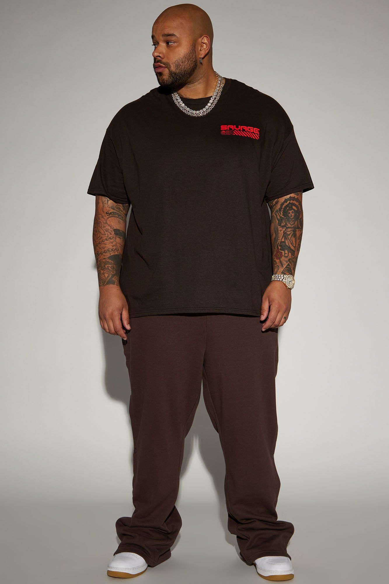 Tyson Snap Straight Sweatpant - Dark Brown sold by Fashion Nova product image thumbnail 7