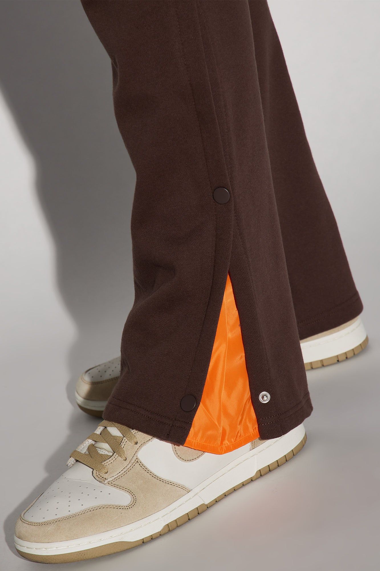 Tyson Snap Straight Sweatpant - Dark Brown sold by Fashion Nova product image thumbnail 4