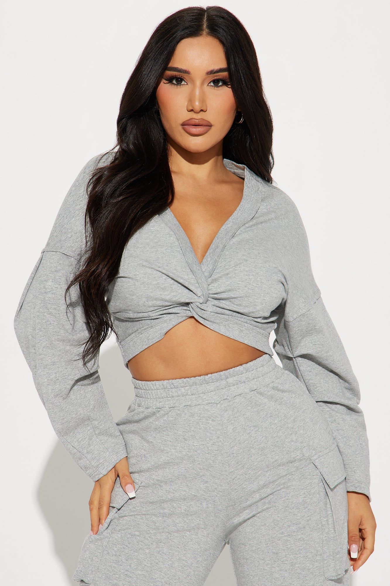 Skyler Pant Set - Heather Grey sold by Fashion Nova product image thumbnail 2