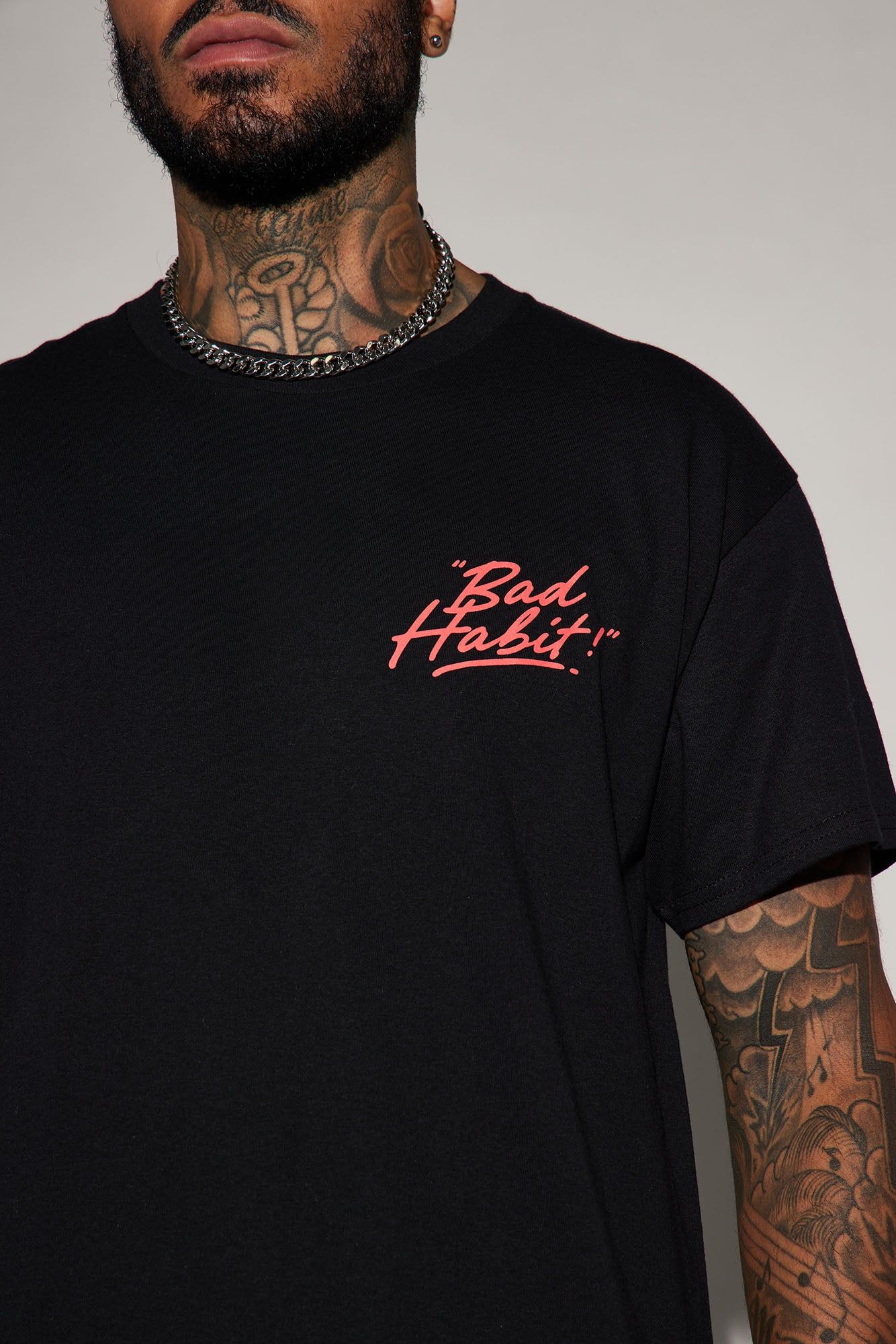 Bad Habits Good Times Short Sleeve Tee - Black sold by Fashion Nova product image thumbnail 3