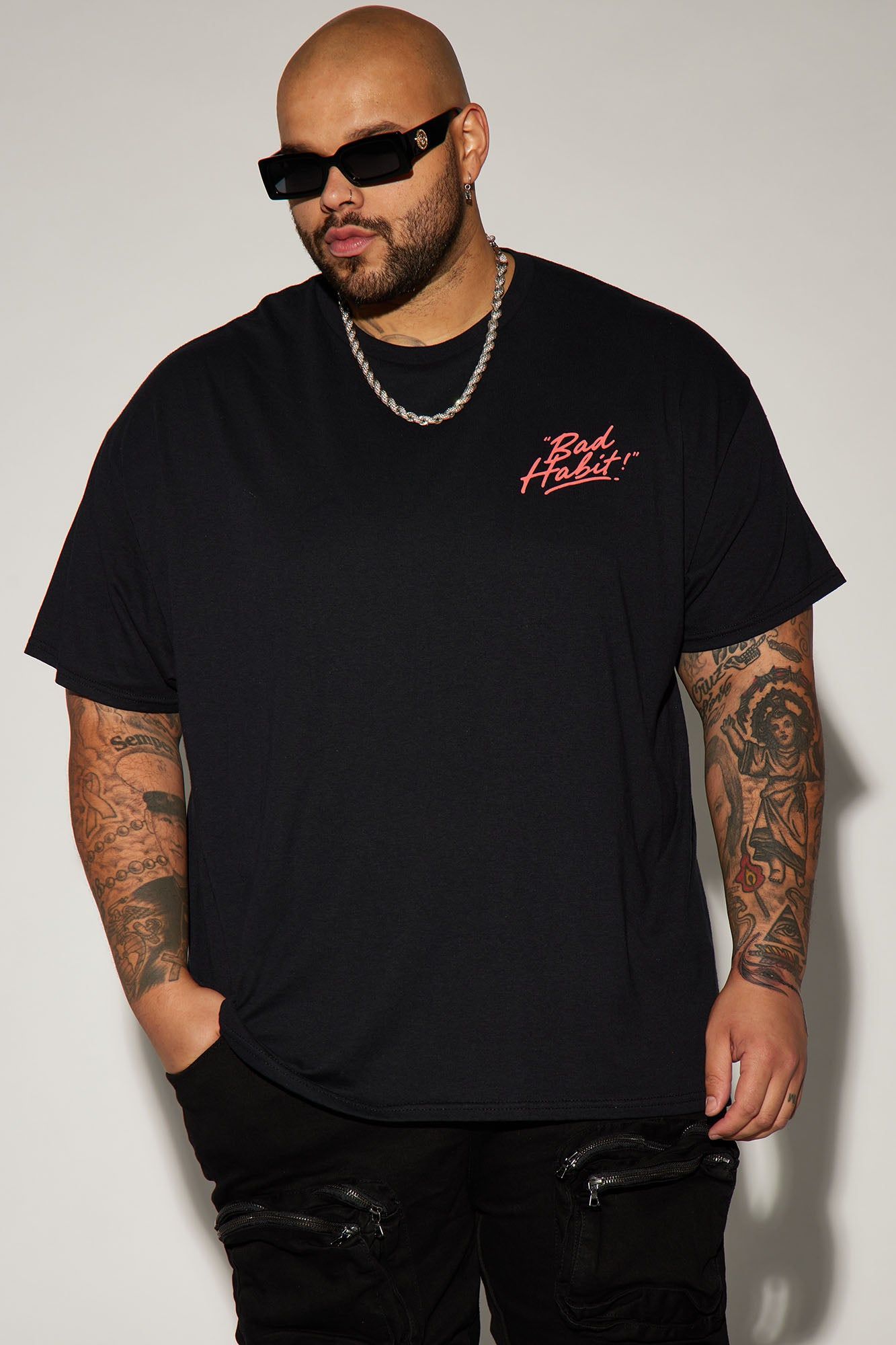 Bad Habits Good Times Short Sleeve Tee - Black sold by Fashion Nova product image thumbnail 5