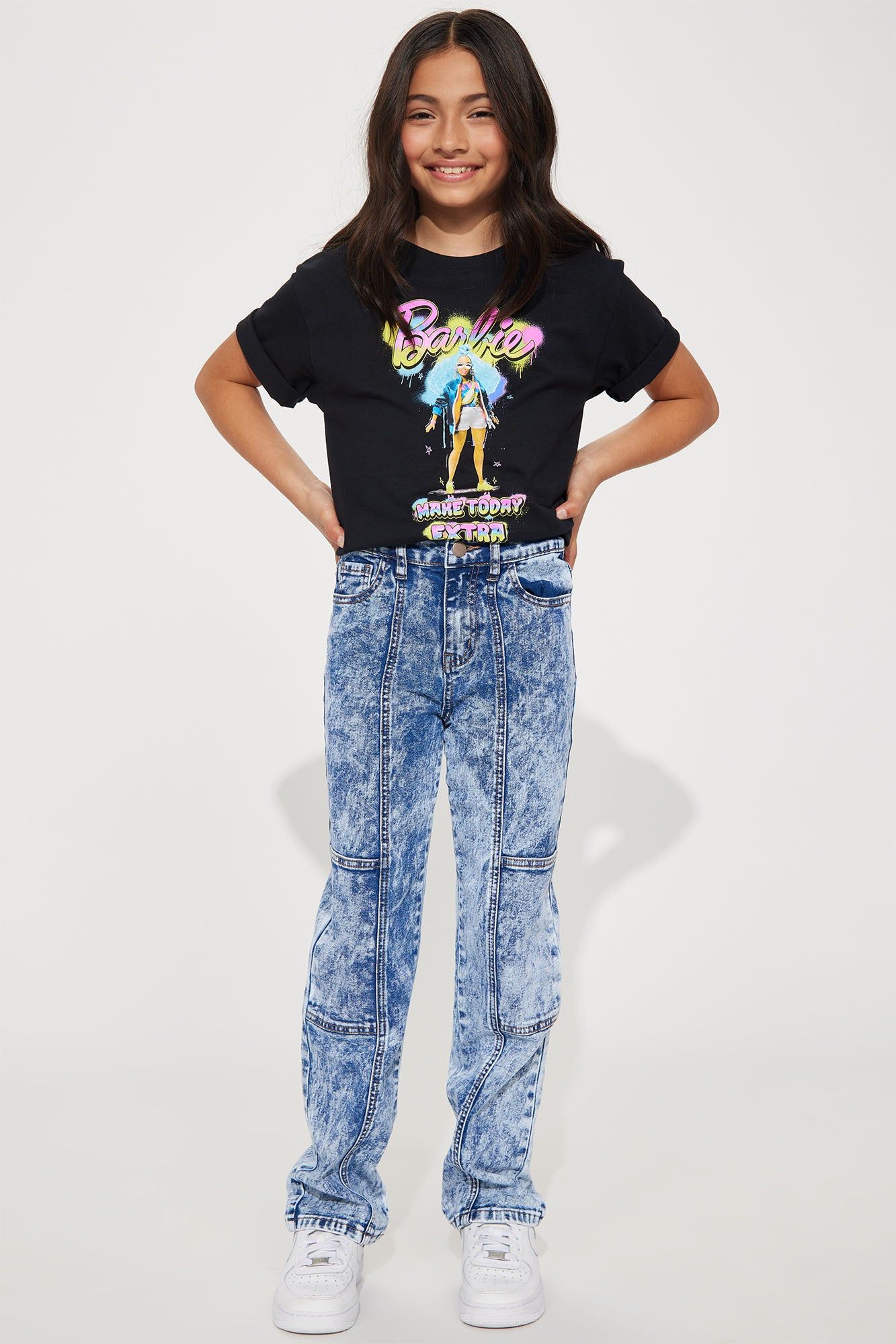 Mini Barbie Make Today Extra Short Sleeve Tee - Black sold by Fashion Nova product image thumbnail 2