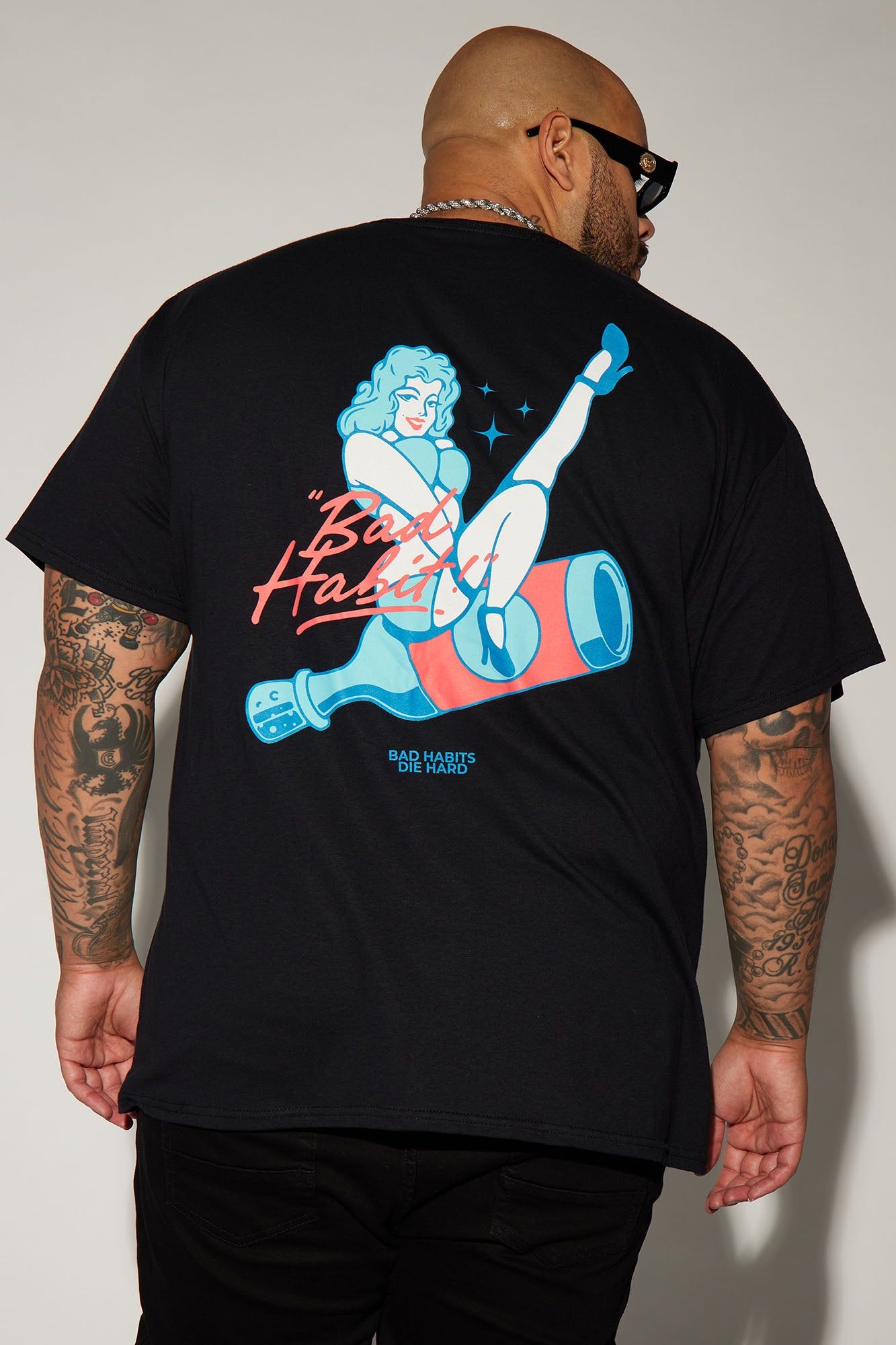 Bad Habits Good Times Short Sleeve Tee - Black sold by Fashion Nova product image thumbnail 7