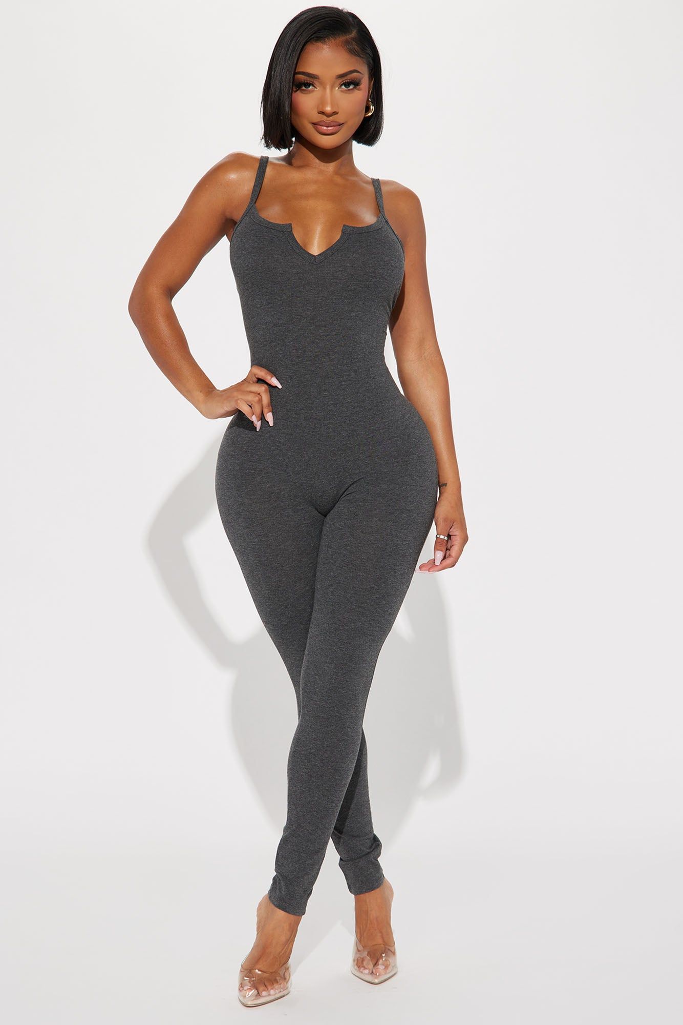 Maryah Jumpsuit - Charcoal sold by Fashion Nova