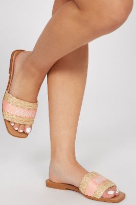 Dream Vacay Flat Sandals - Pink sold by Fashion Nova
