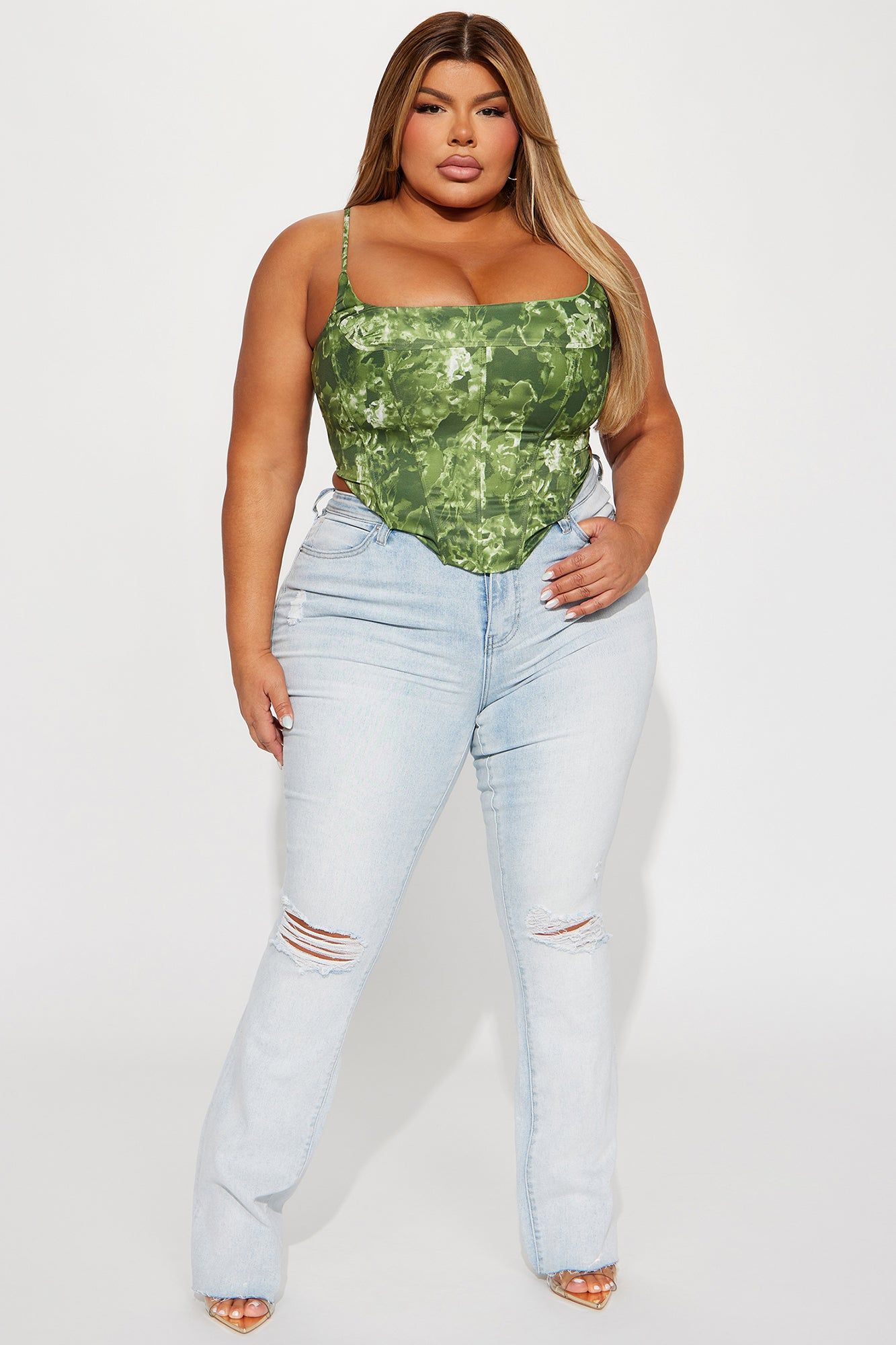 Bring Me Flowers Corset Top - Olive sold by Fashion Nova product image thumbnail 2