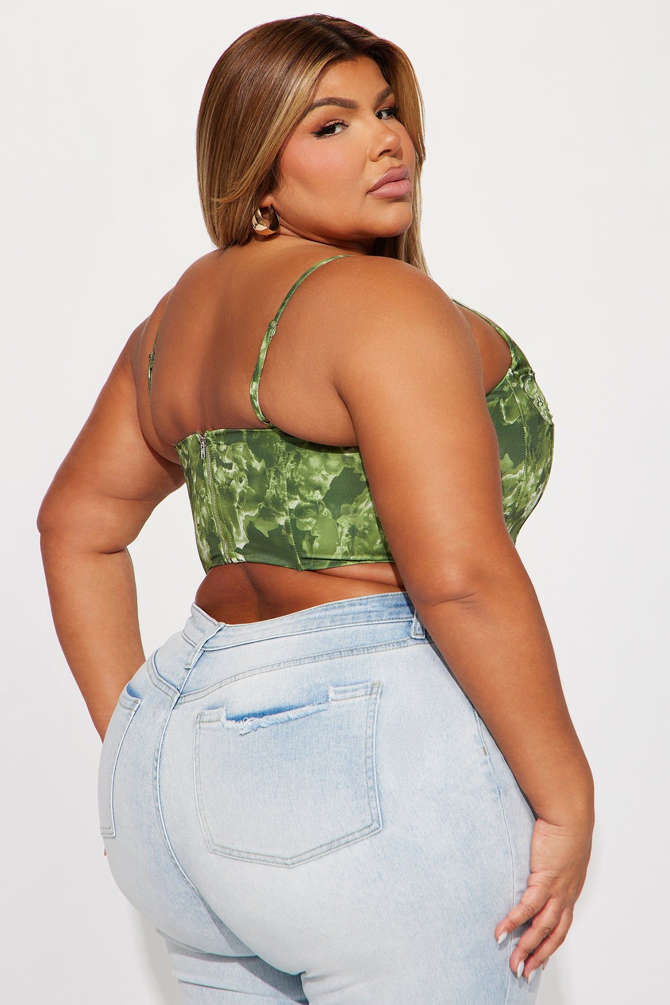 Bring Me Flowers Corset Top - Olive sold by Fashion Nova product image thumbnail 3