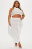 Key West Sheer Maxi Skirt Set - White sold by Fashion Nova