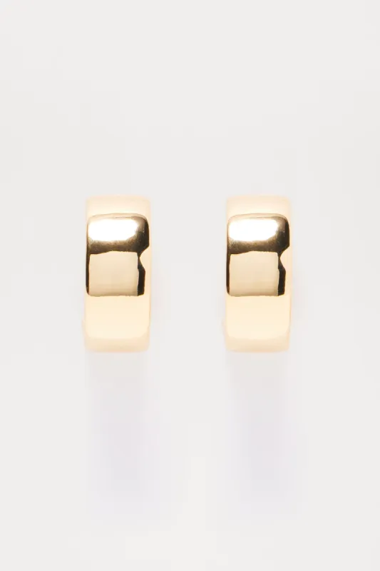 Post About It Hoop Earrings - Gold sold by Fashion Nova