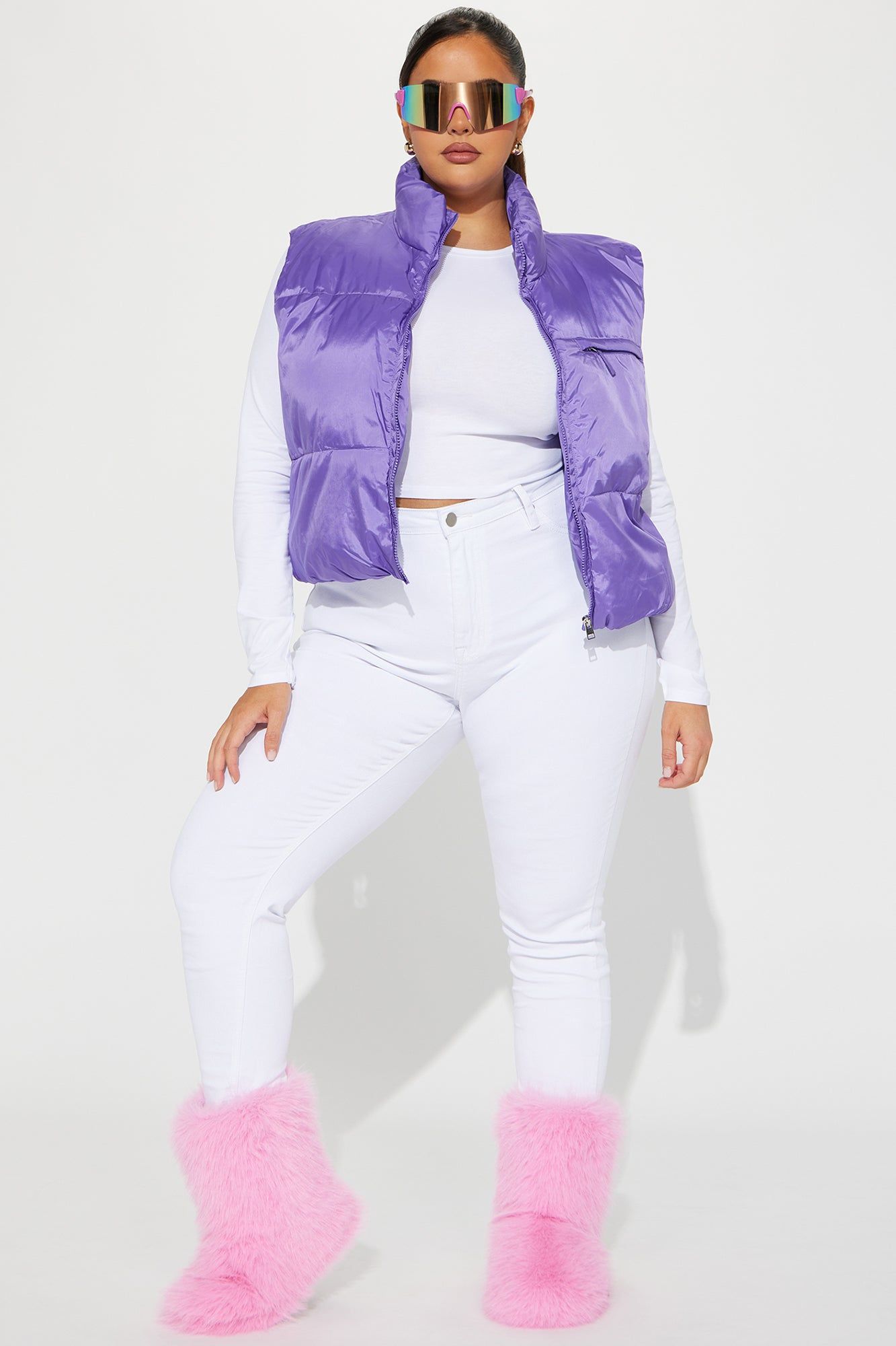 Icy Girl Puffer Vest - Purple sold by Fashion Nova product image thumbnail 6