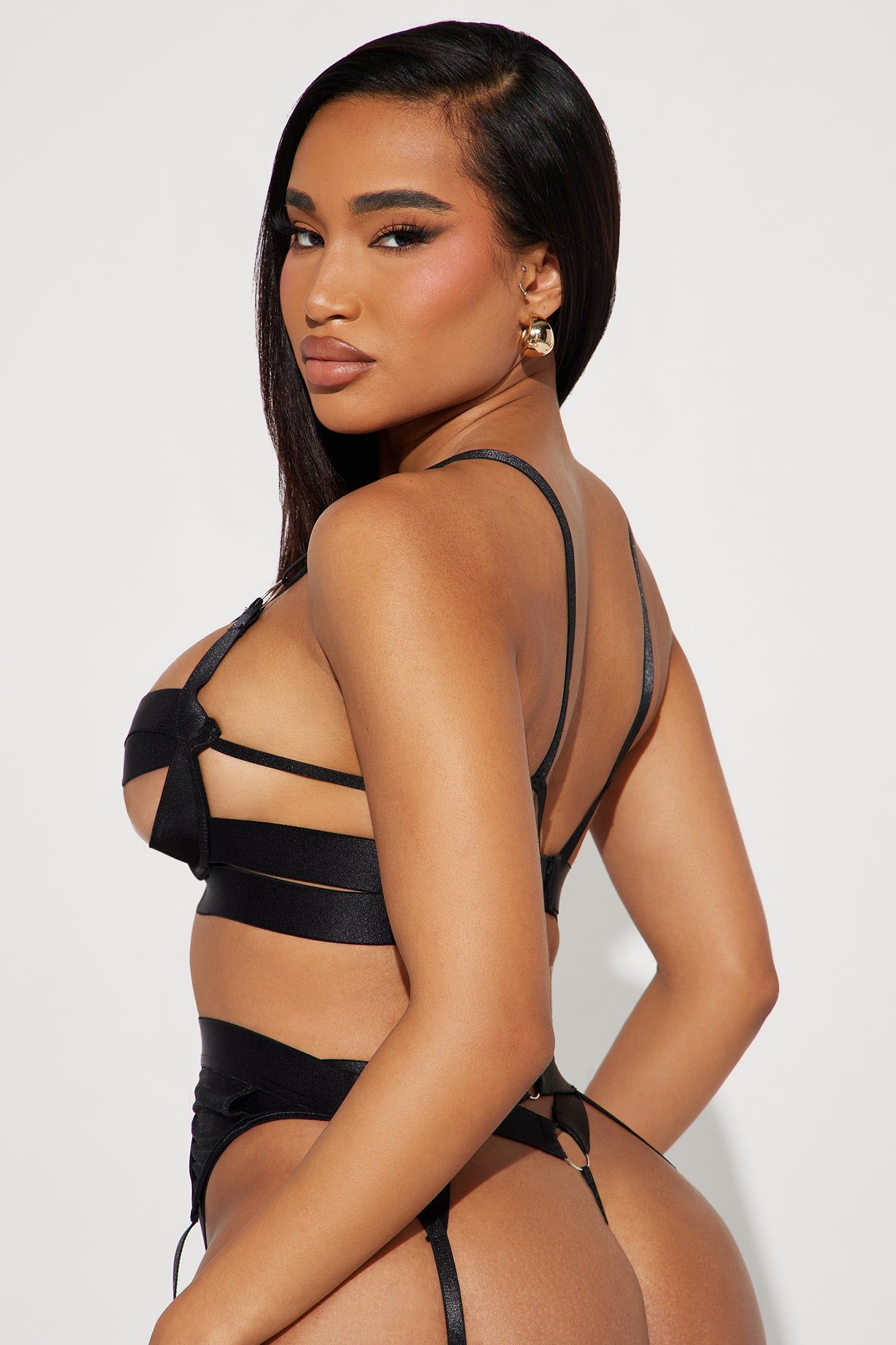 Lust And Passion Strappy 3 Piece Garter Set - Black sold by Fashion Nova product image thumbnail 3