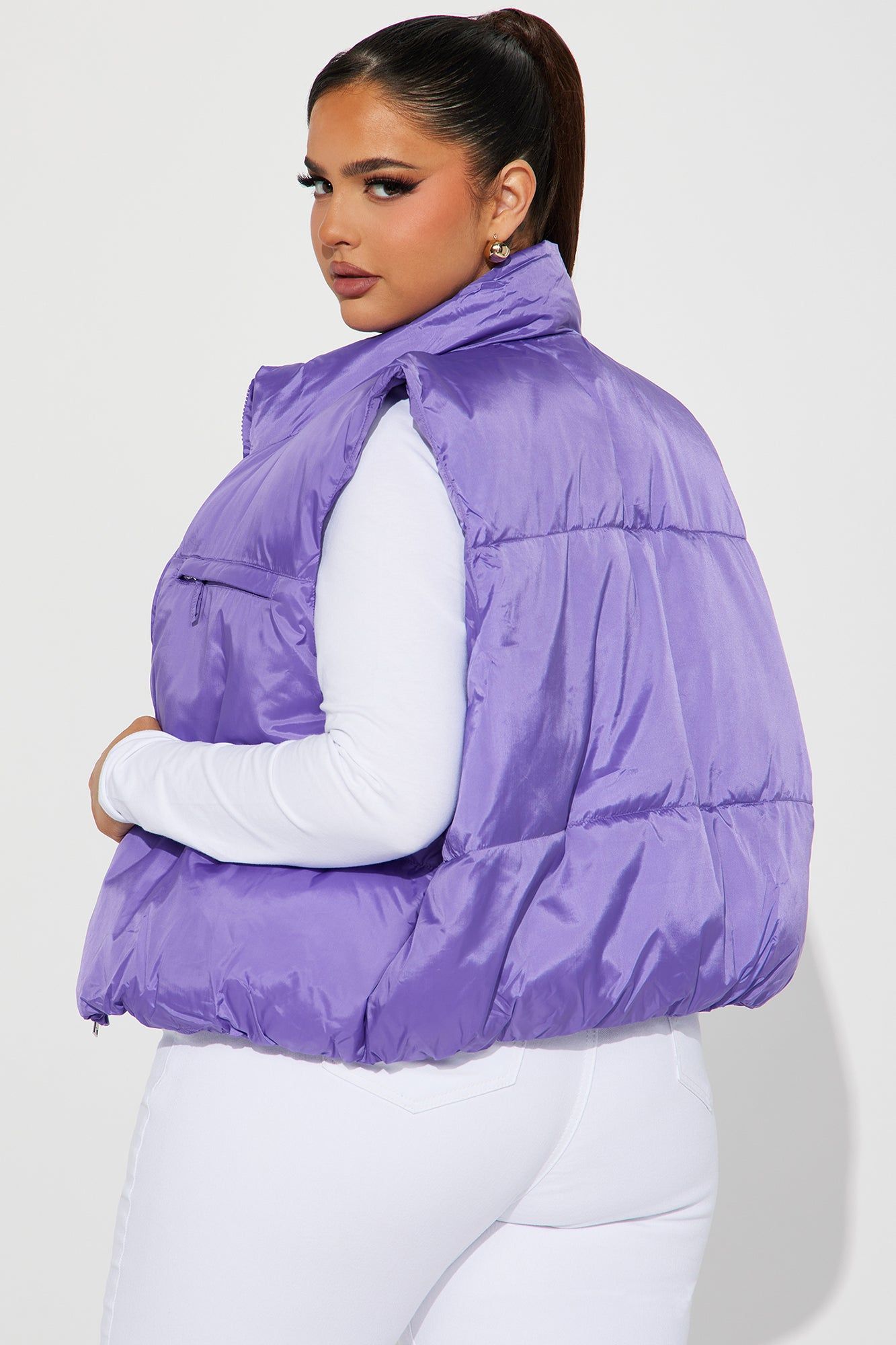 Icy Girl Puffer Vest - Purple sold by Fashion Nova product image thumbnail 7