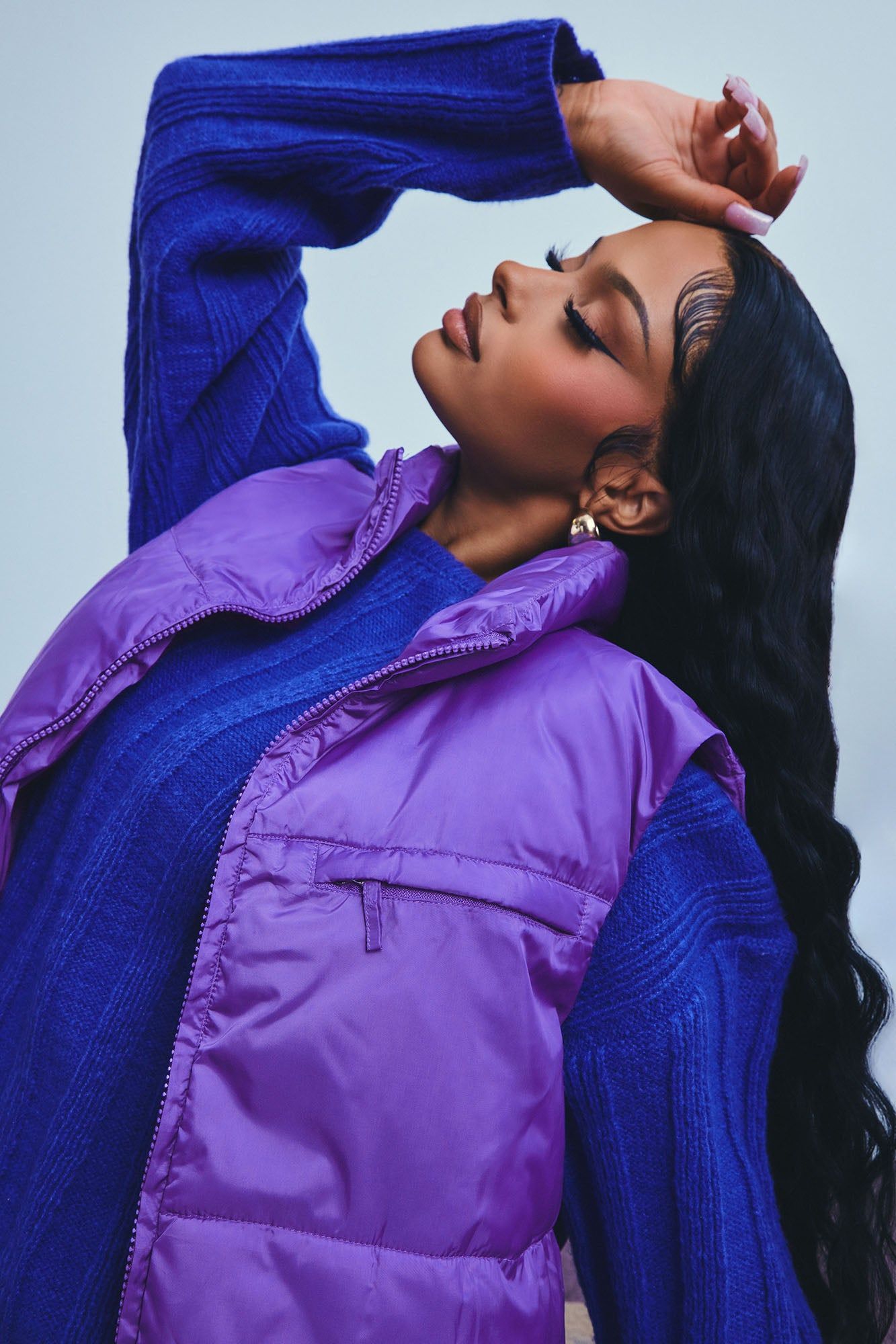 Icy Girl Puffer Vest - Purple sold by Fashion Nova product image thumbnail 3