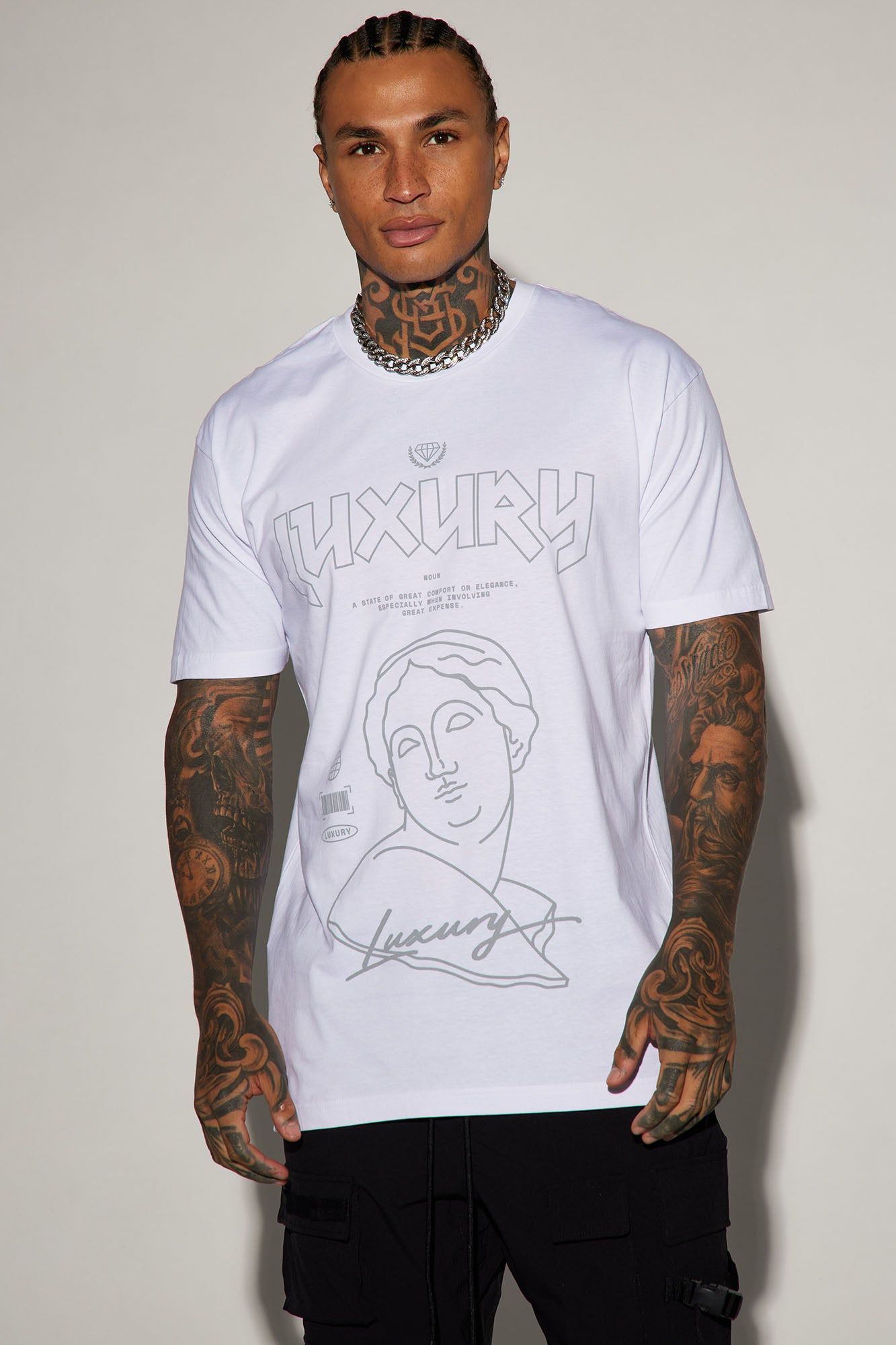 Luxury Definition Short Sleeve Tee - White sold by Fashion Nova