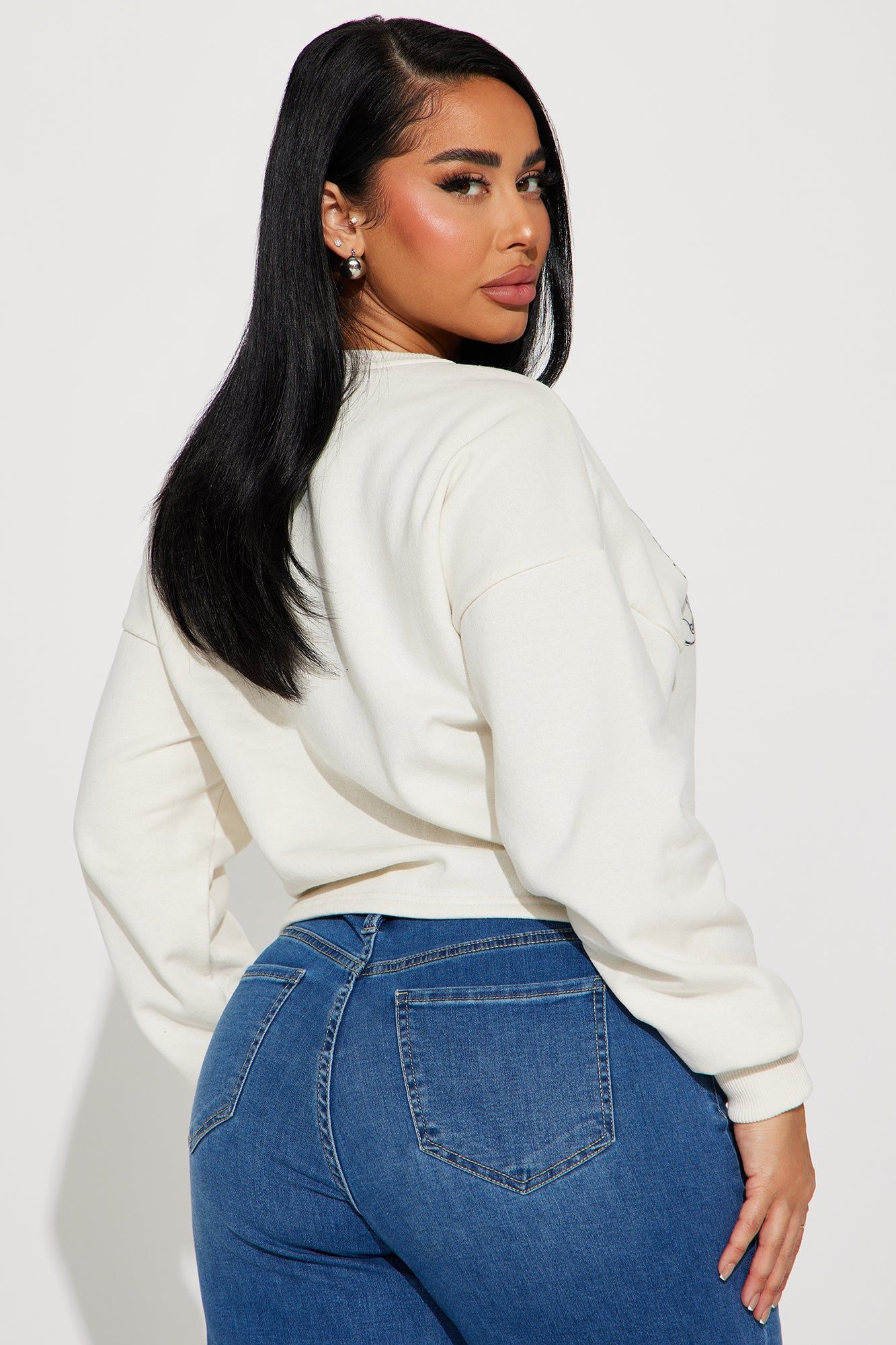 Disney Characters Crew Neck Sweatshirt - Ivory sold by Fashion Nova product image thumbnail 5