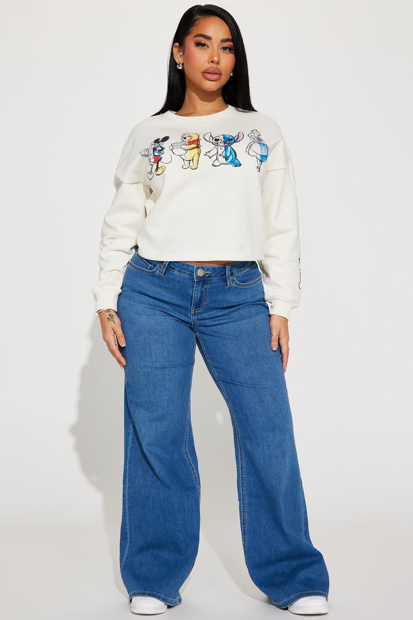 Disney Characters Crew Neck Sweatshirt - Ivory sold by Fashion Nova product image thumbnail 2